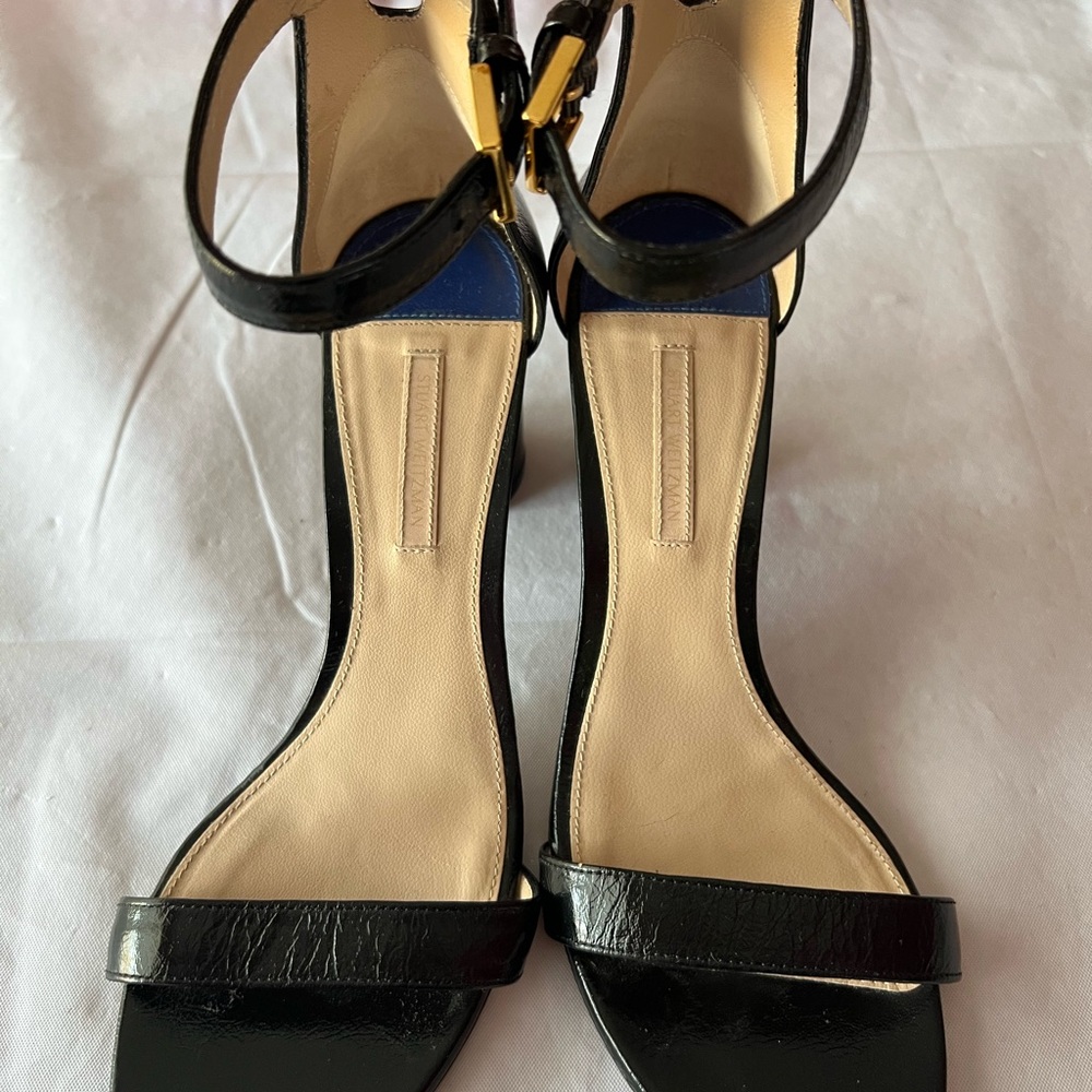 Stuart Weitzman Black Patent Leather Heels